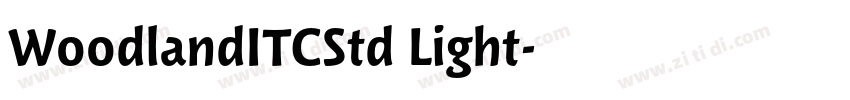 WoodlandITCStd Light字体转换